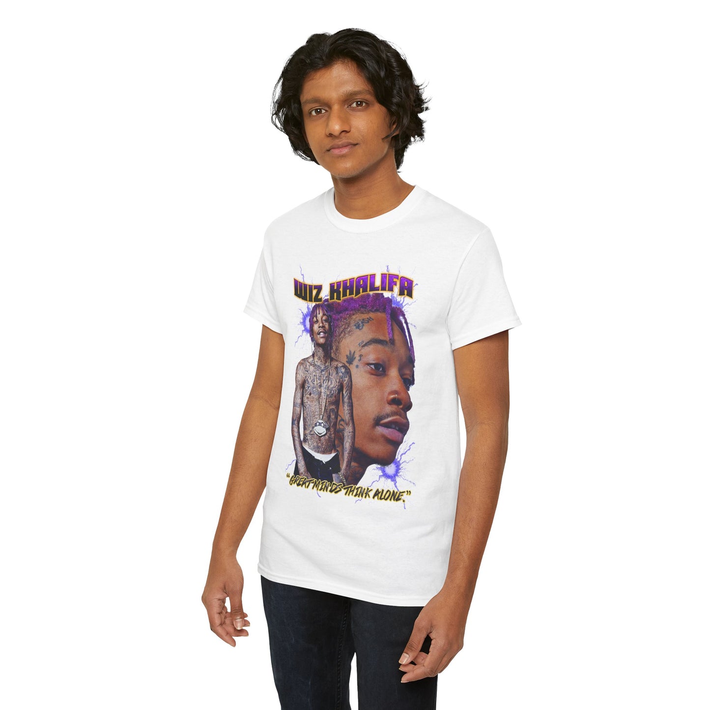 DATNEWDRIP Wiz Khalifa Great Minds Graphic Hip Hop T-Shirt