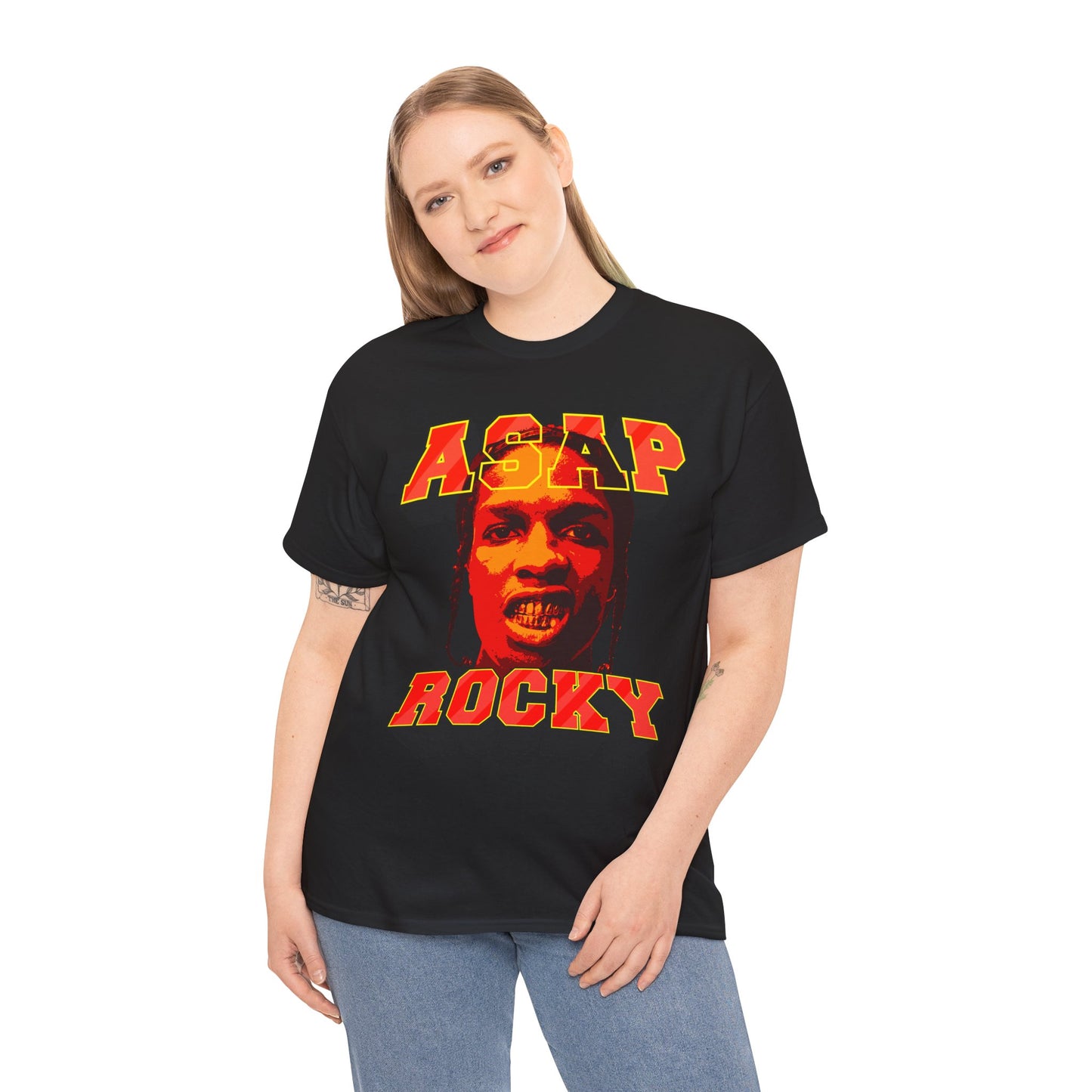 DATNEWDRIP ASAP Rocky Mean Muggin' Graphic Hip Hop T-Shirt