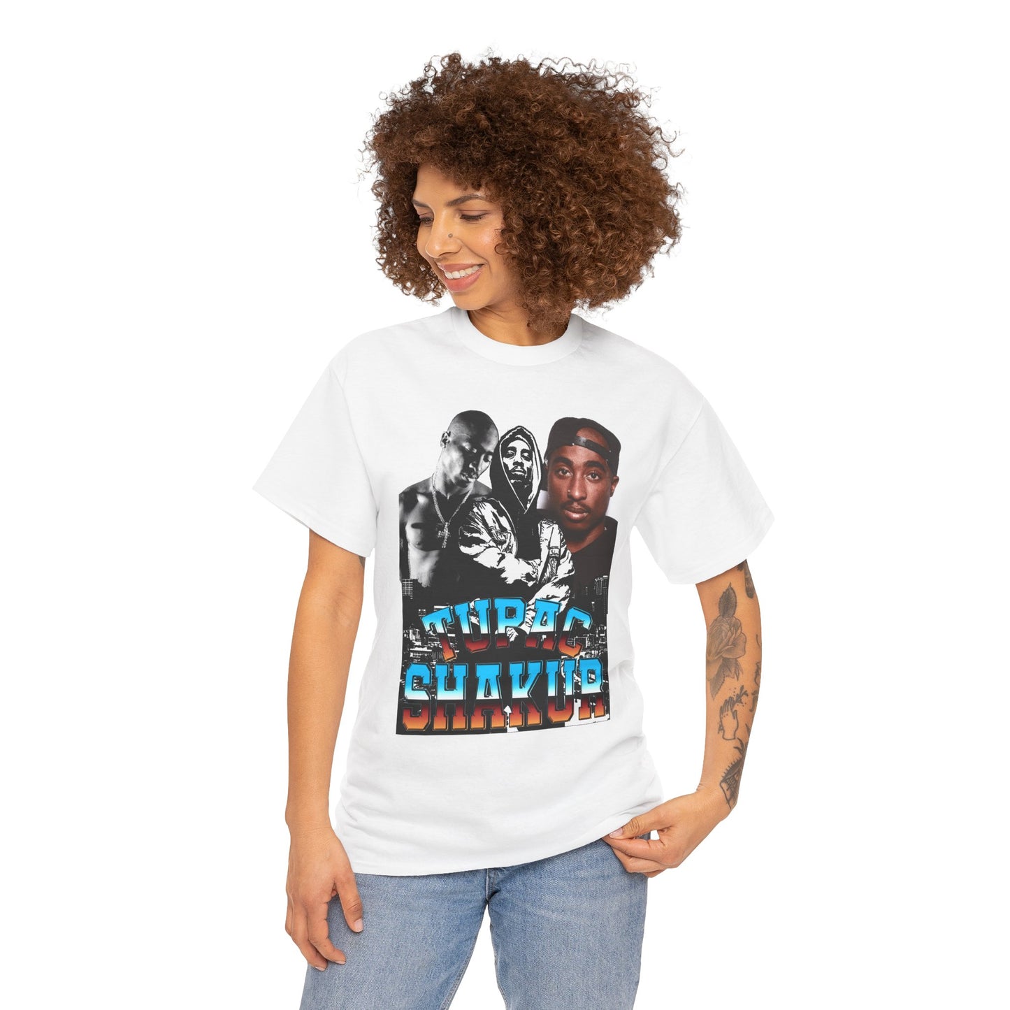 DATNEWDRIP 2pac Hooded Graphic Hip Hop T-Shirt