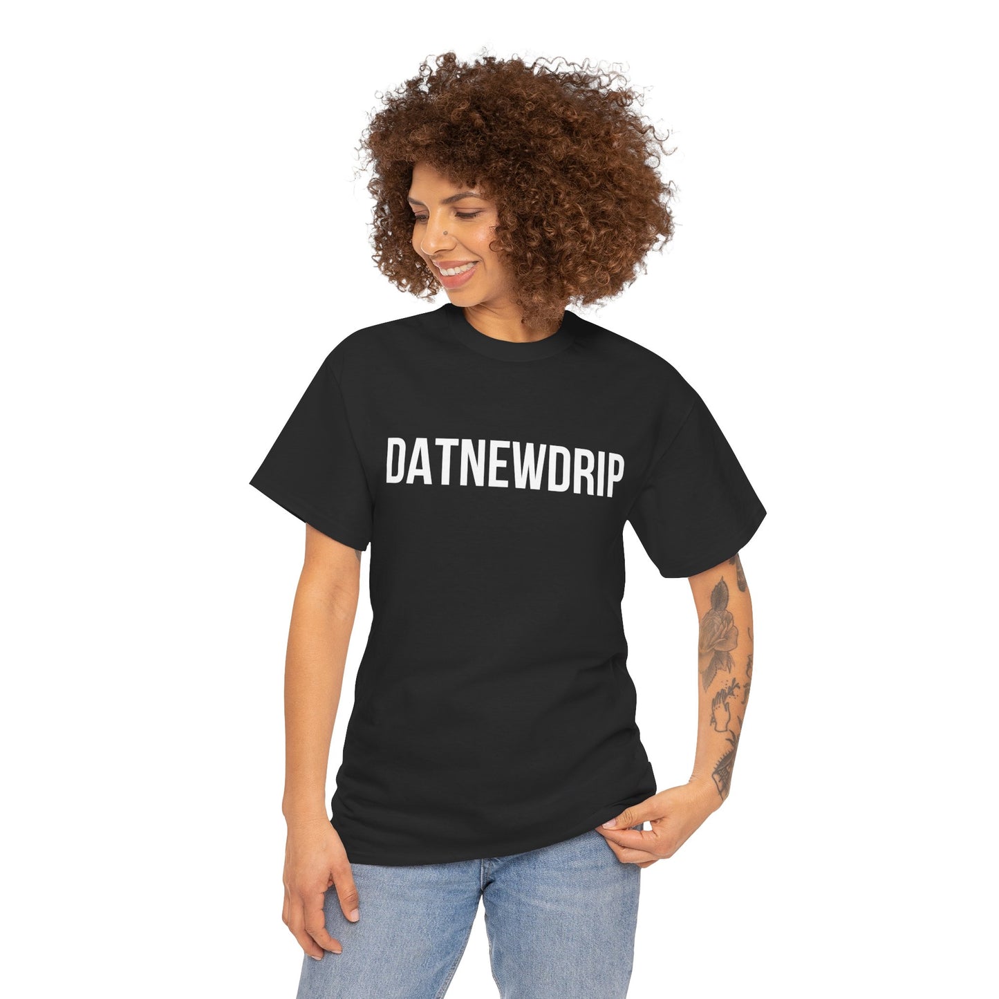 DATNEWDRIP Classic Streetwear Graphic Tee White Lettering