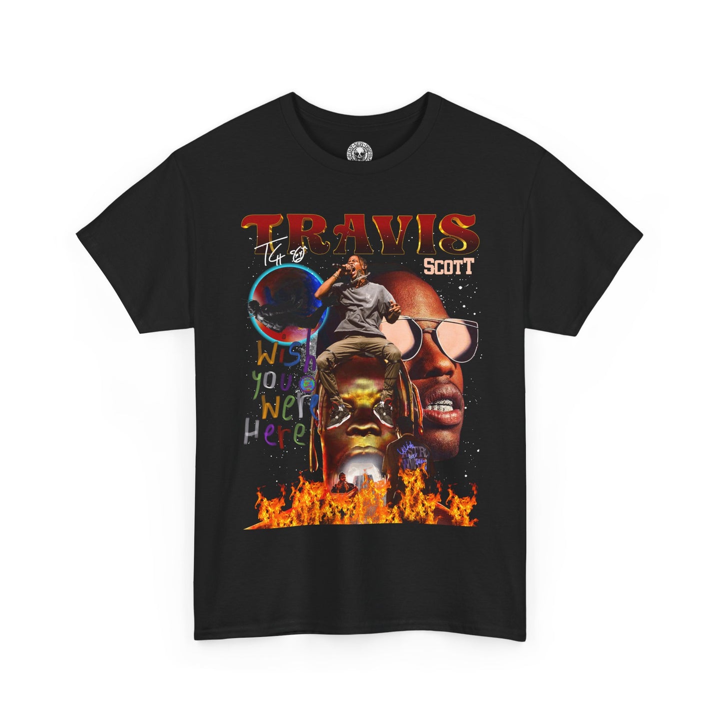 Travis Scott Wish You Were Here Graphic Hip Hop T-Shirt