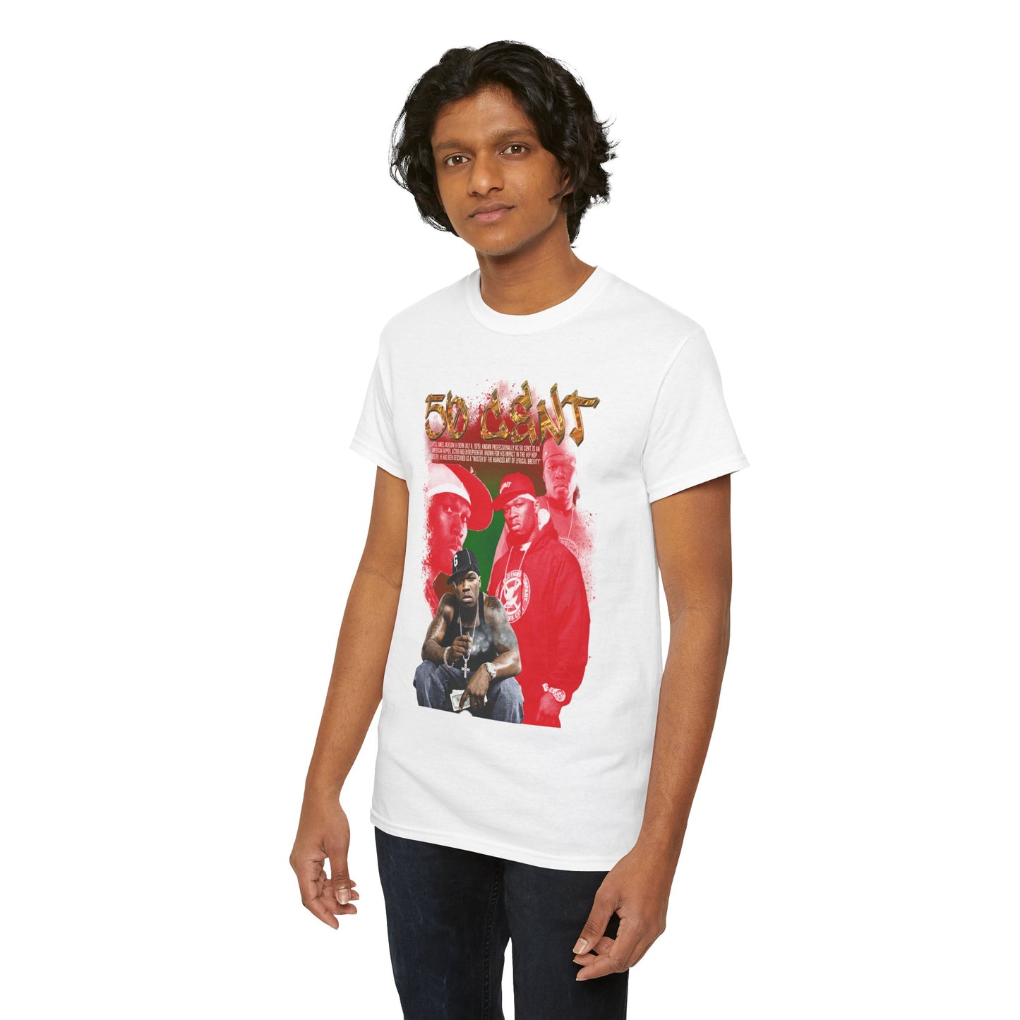 DATNEWDRIP 50 Cent Half Dollar Graphic Hip Hop T-Shirt