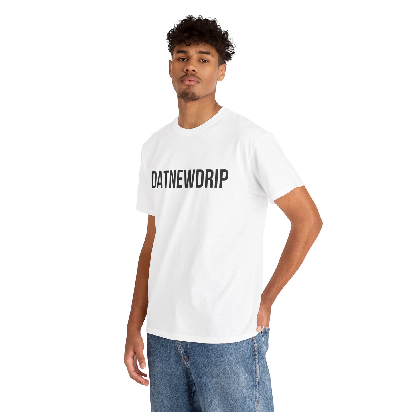 DATNEWDRIP Classic Streetwear Graphic Tee Black Lettering