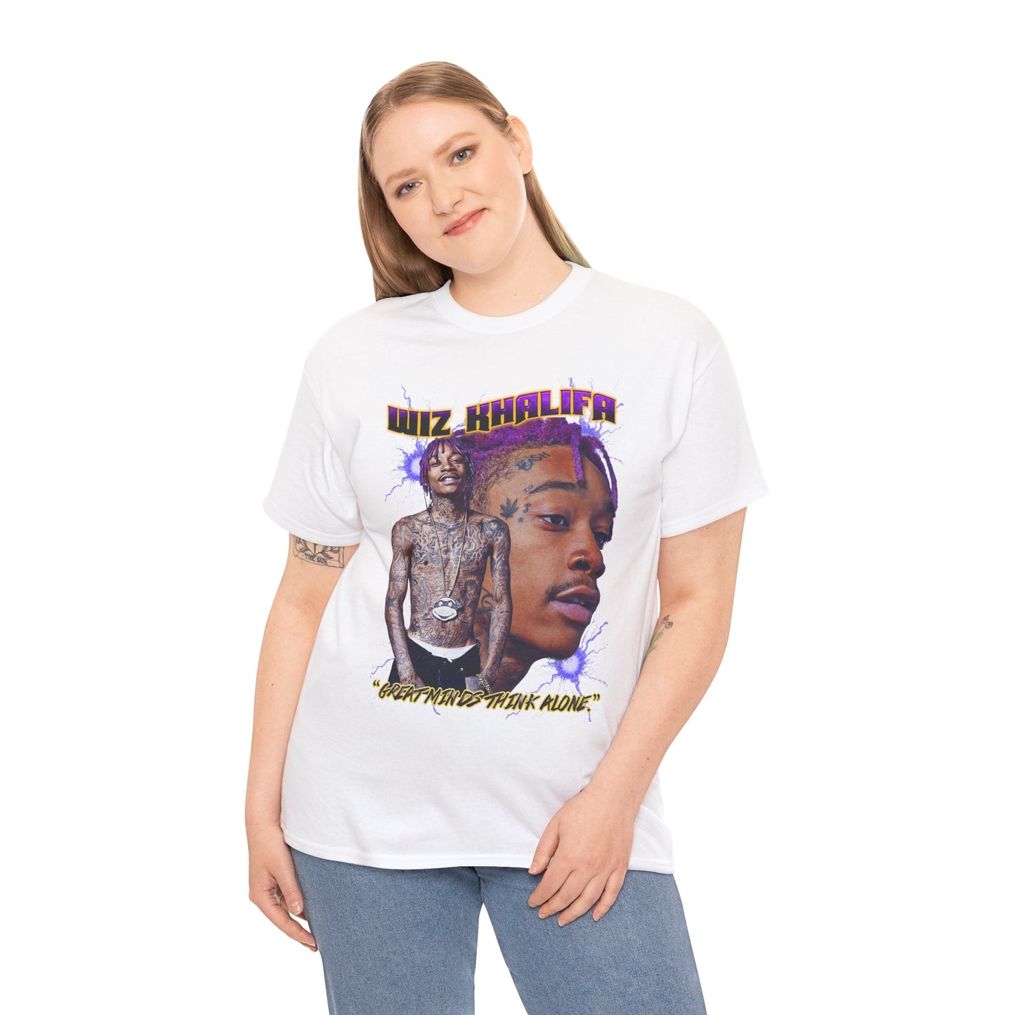 DATNEWDRIP Wiz Khalifa Great Minds Graphic Hip Hop T-Shirt