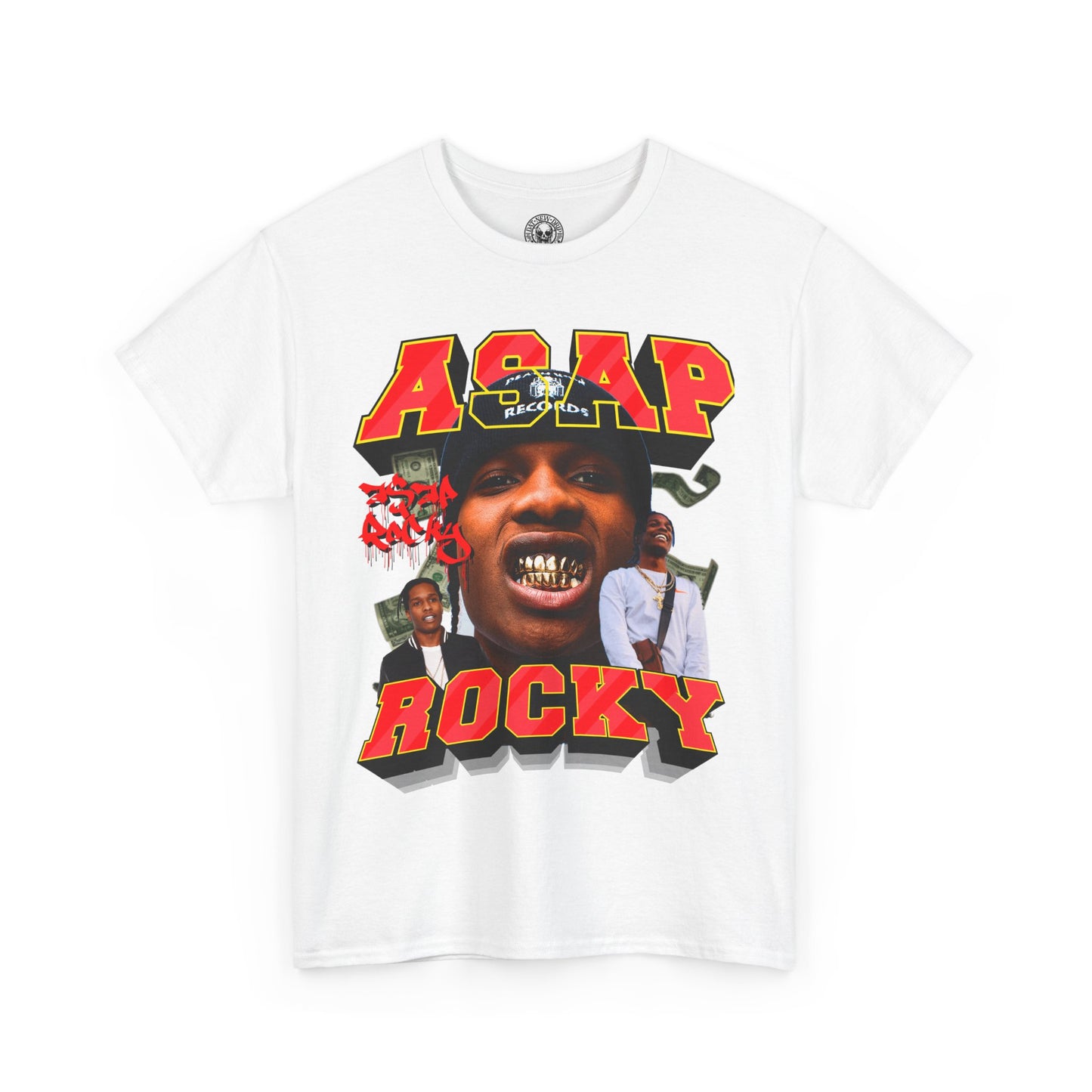 DATNEWDRIP ASAP Rocky Bite Down Graphic Hip Hop T-Shirt