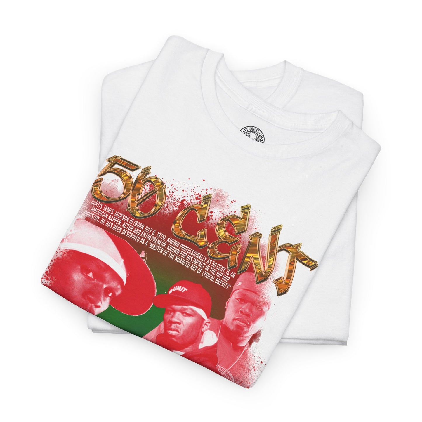 DATNEWDRIP 50 Cent Half Dollar Graphic Hip Hop T-Shirt