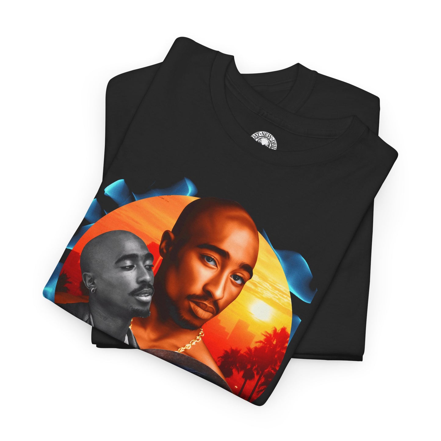 DATNEWDRIP 2pac Sunset Graphic Hip Hop T-Shirt