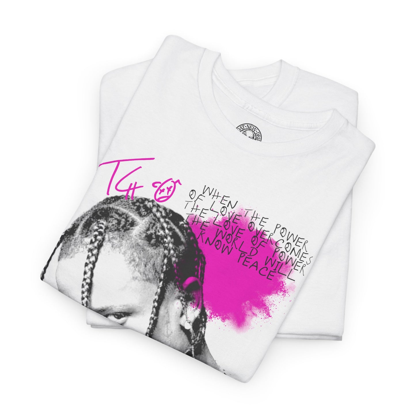 Travis Scott Power Of Love Graphic Hip Hop T-Shirt