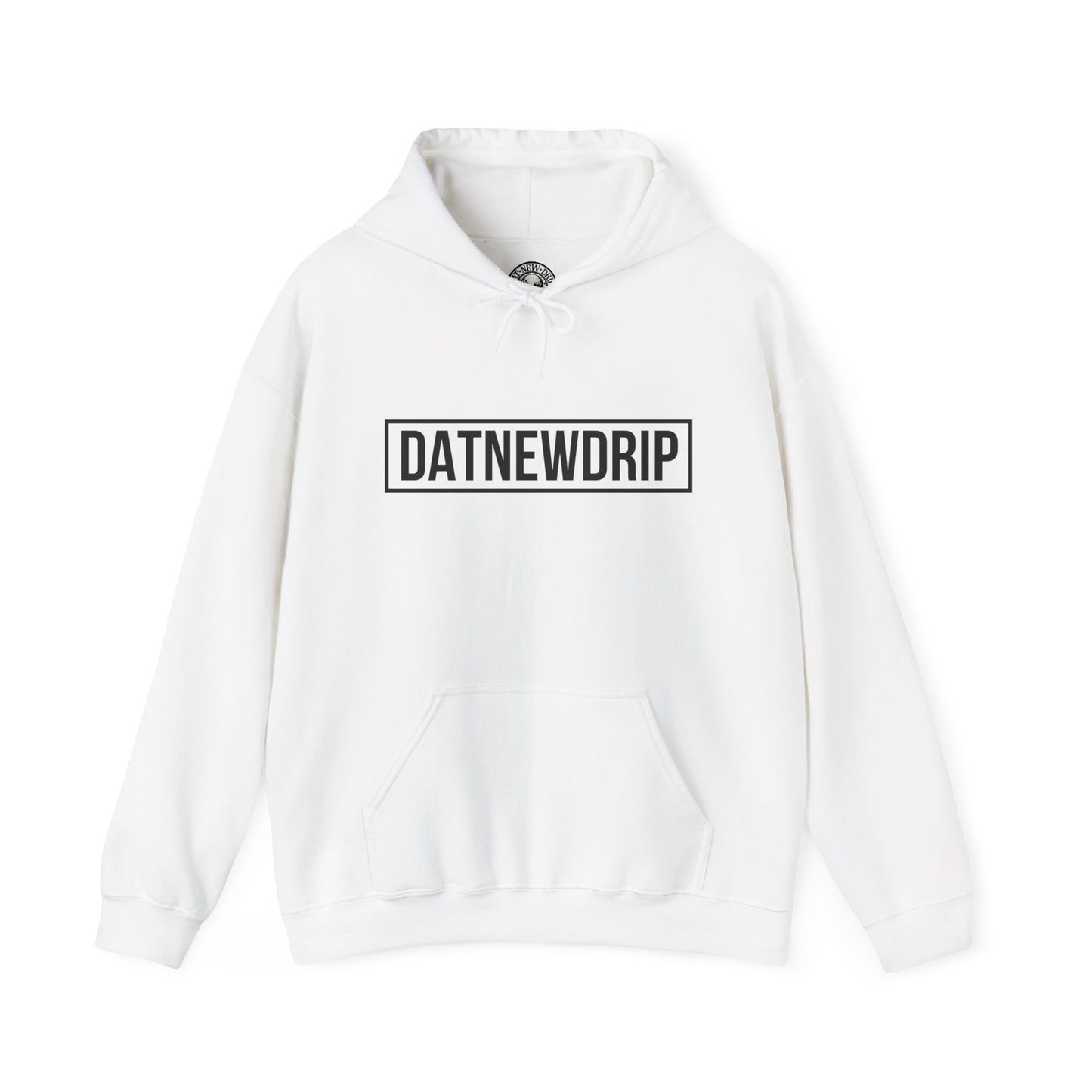 DATNEWDRIP Classic Streetwear Graphic Hoodie Black Label Logo