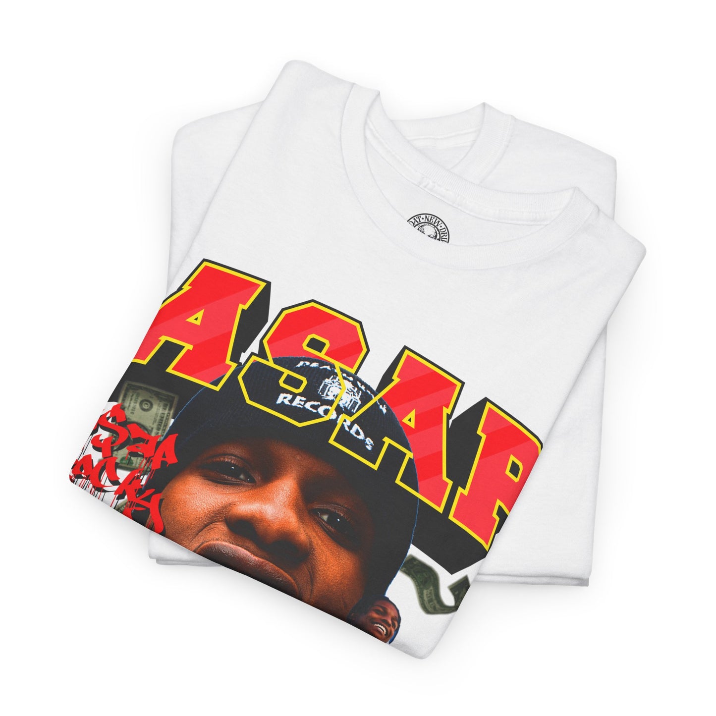 DATNEWDRIP ASAP Rocky Bite Down Graphic Hip Hop T-Shirt