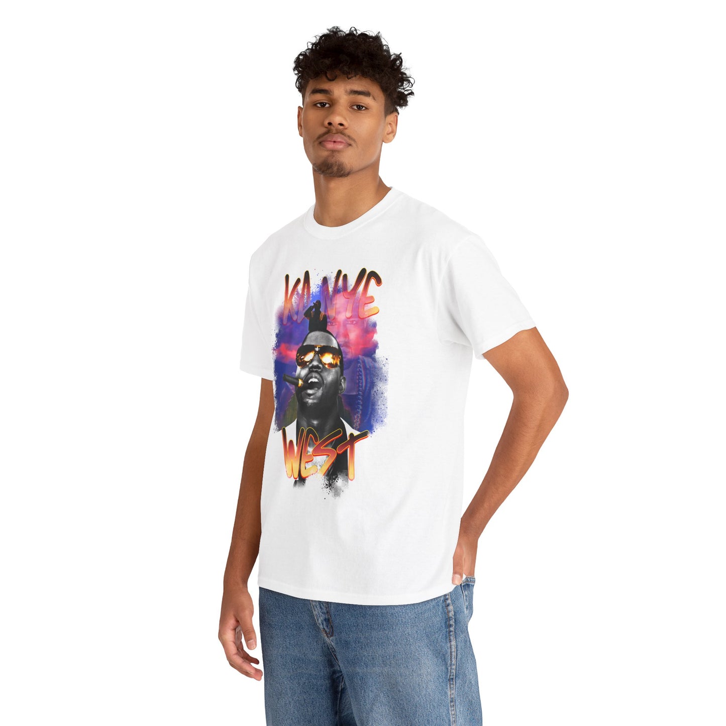 Kanye West Cigar Smokin' Graphic Hip Hop T-Shirt