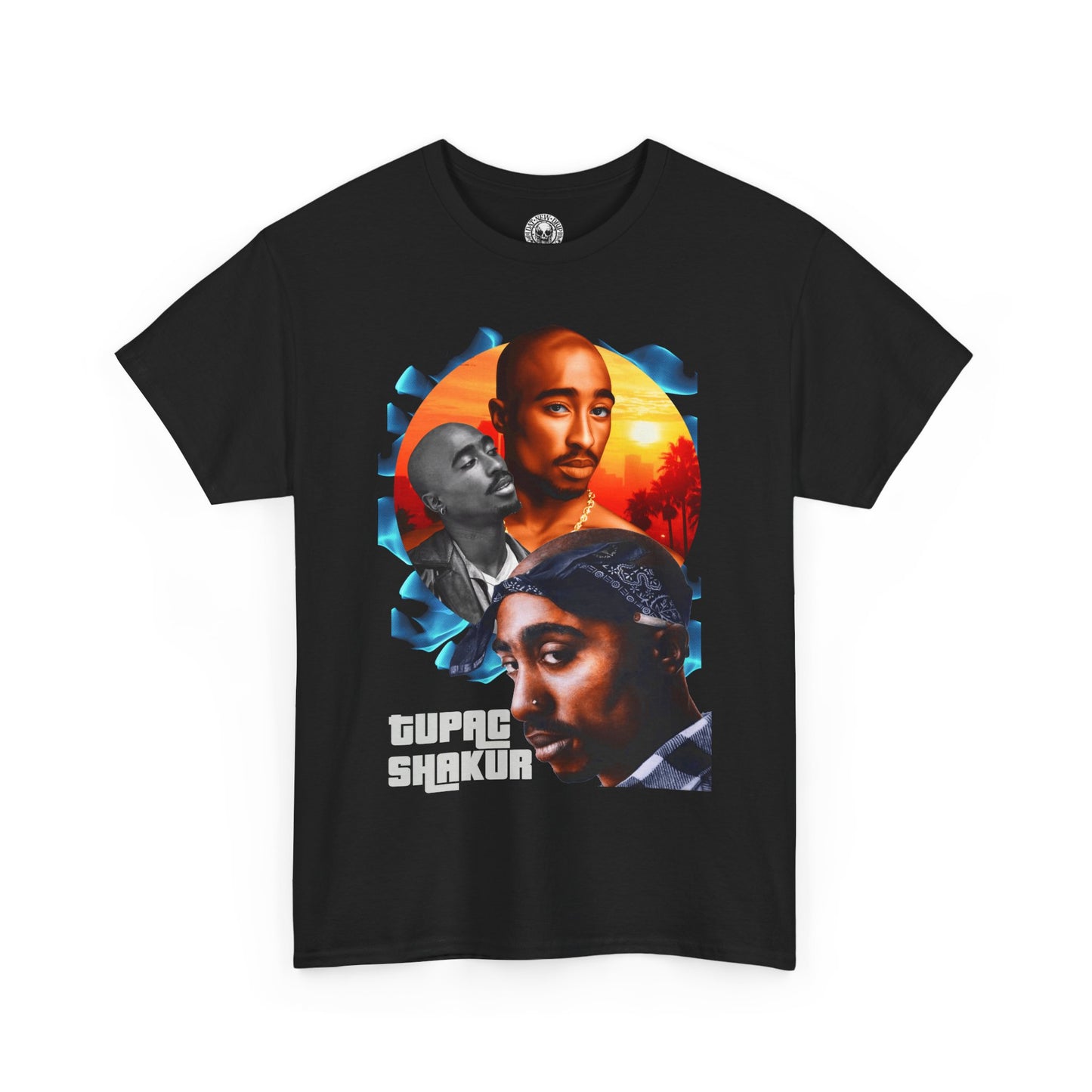 DATNEWDRIP 2pac Sunset Graphic Hip Hop T-Shirt