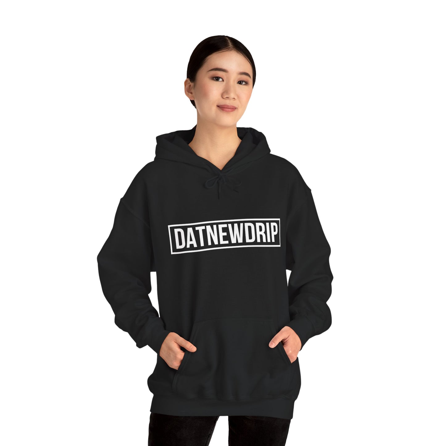 DATNEWDRIP Classic Streetwear Graphic Hoodie White Label Logo