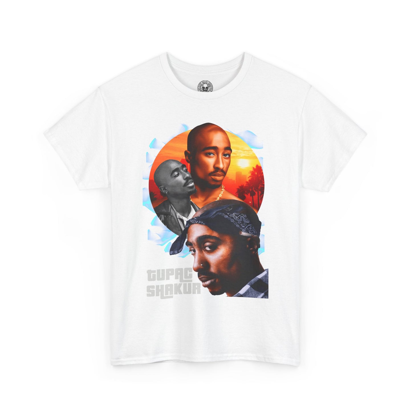 DATNEWDRIP 2pac Sunset Graphic Hip Hop T-Shirt