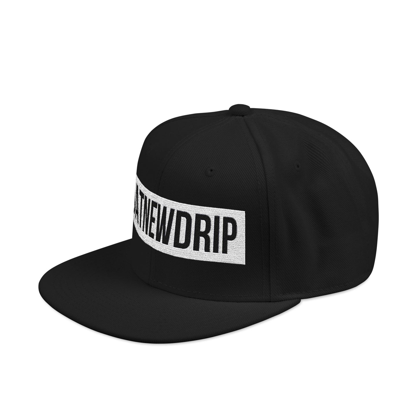 DATNEWDRIP Embroidered Snapback White Bar