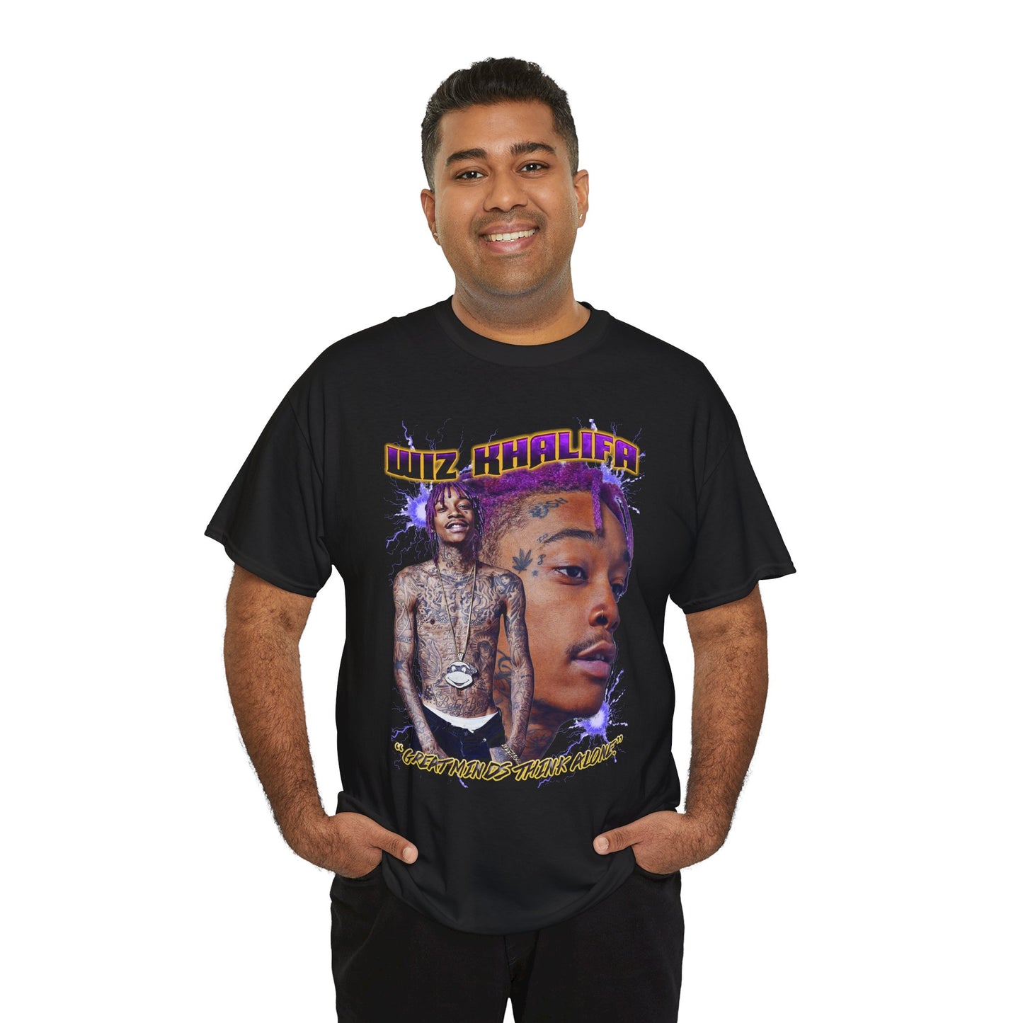 DATNEWDRIP Wiz Khalifa Great Minds Graphic Hip Hop T-Shirt