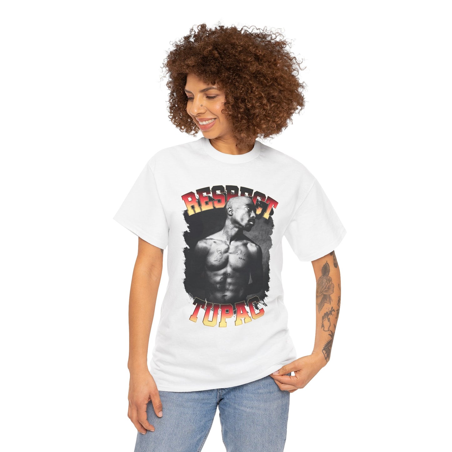 DATNEWDRIP 2pac Respect Graphic Hip Hop T-Shirt