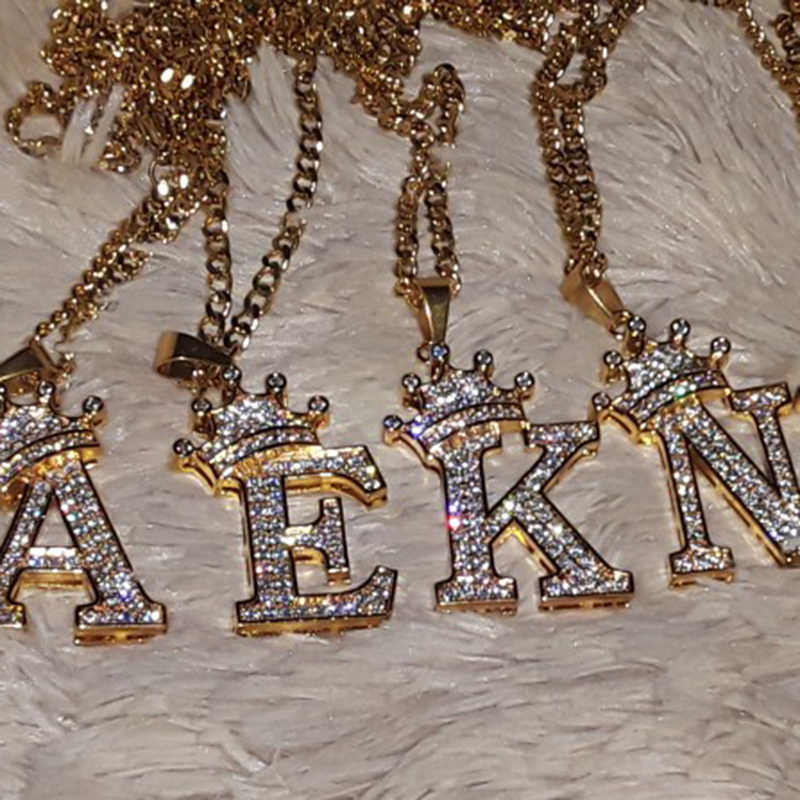 Iced Out Alphabet Necklace