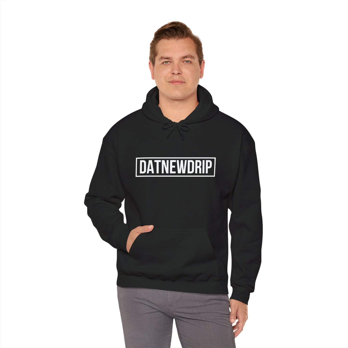 DATNEWDRIP Classic Streetwear Graphic Hoodie White Label Logo