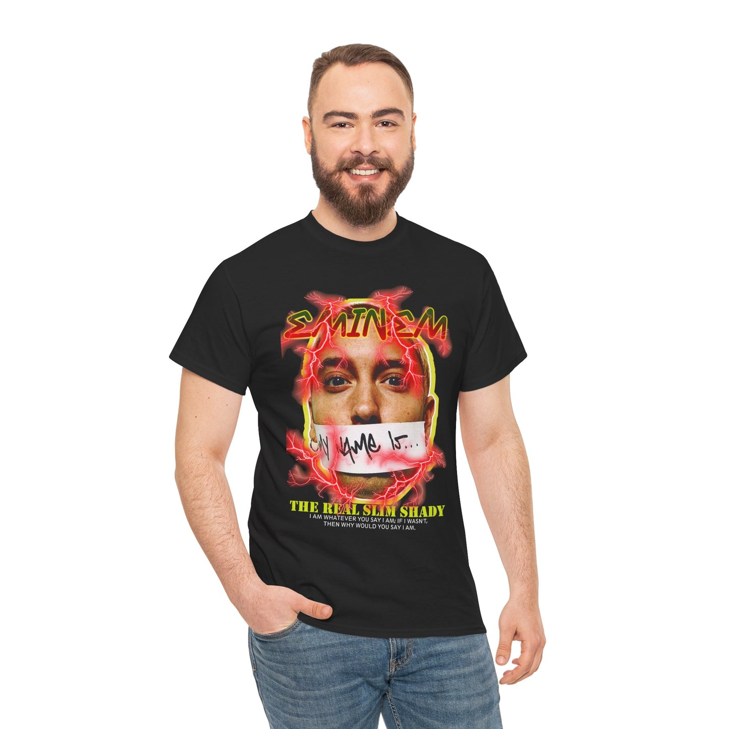DATNEWDRIP Slim Shady Mouth Shut Graphic Hip Hop T-Shirt