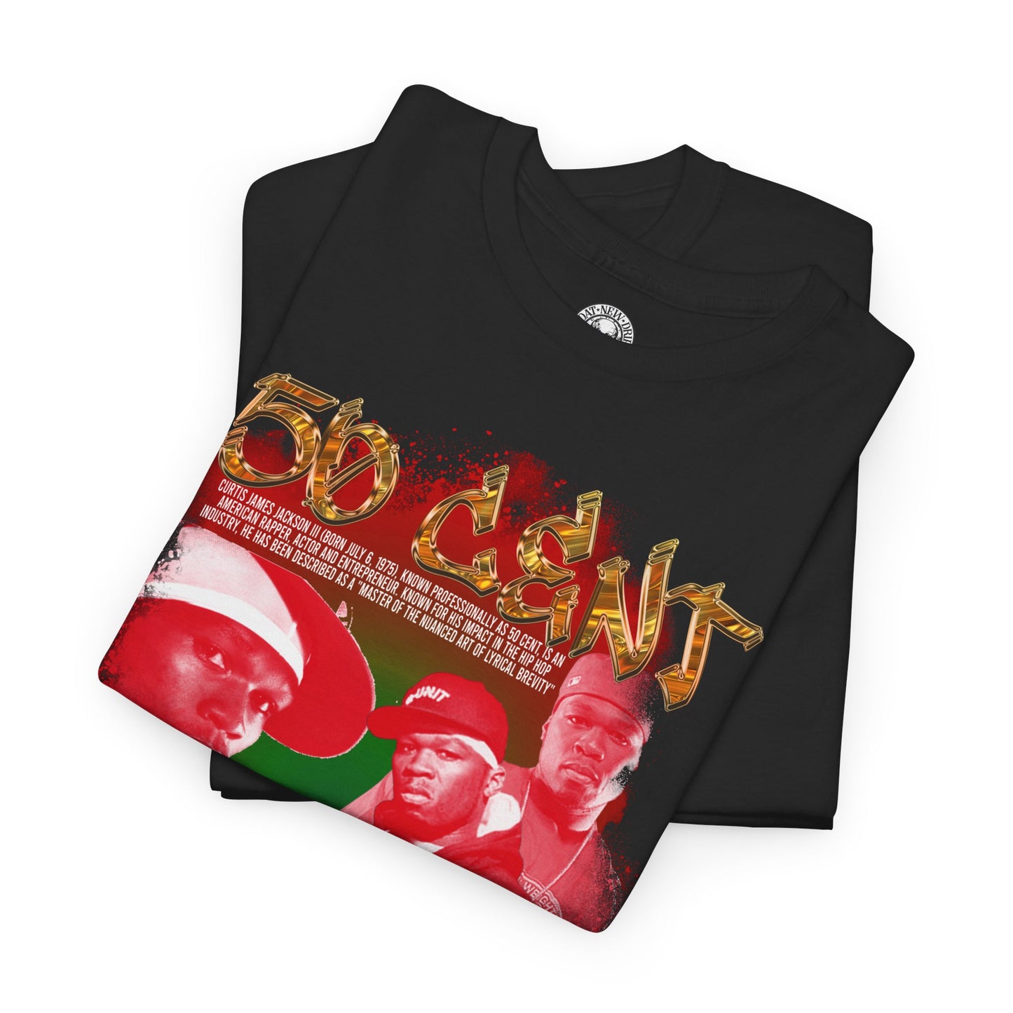 DATNEWDRIP 50 Cent Half Dollar Graphic Hip Hop T-Shirt
