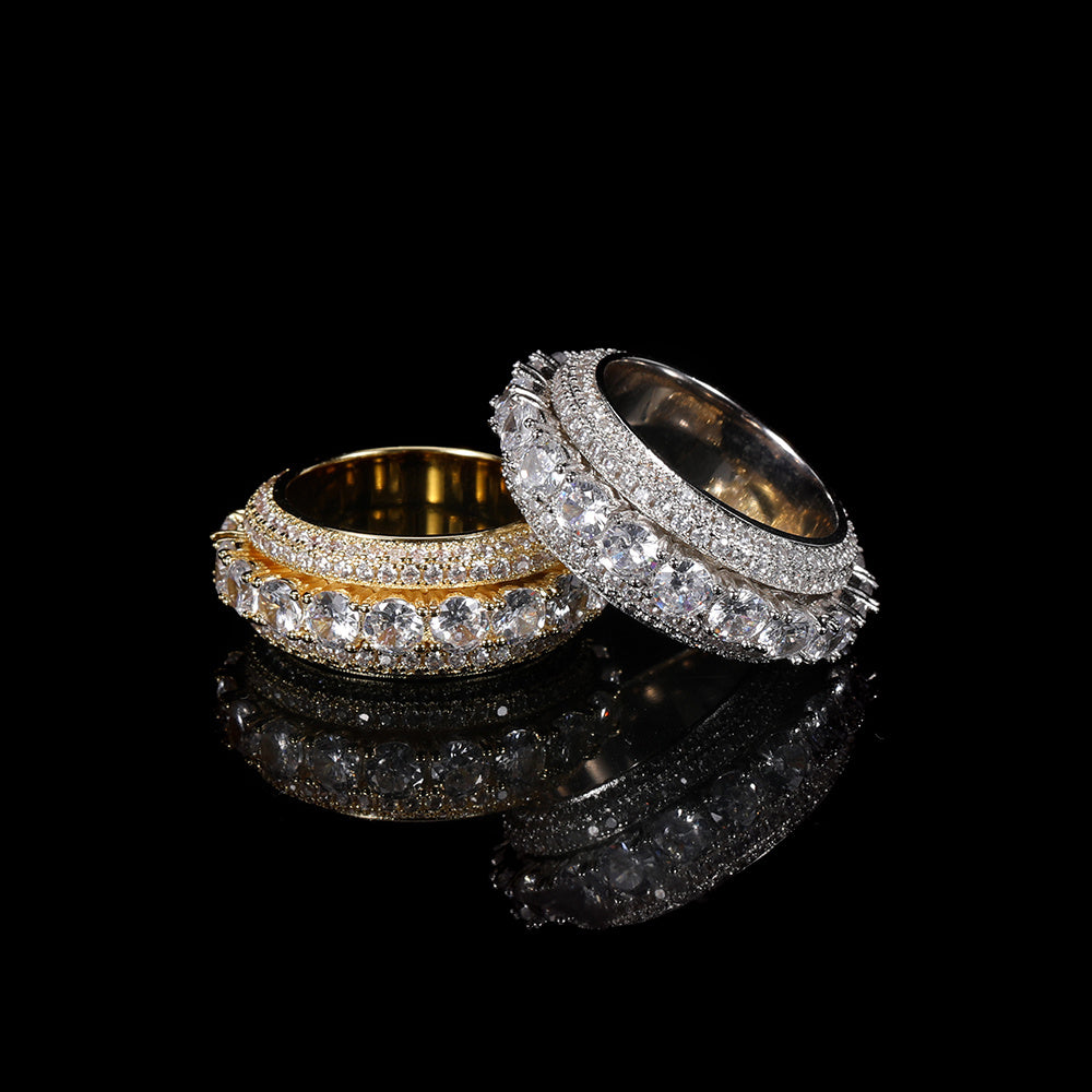 Iced Out Five Row Ring - DATNEWDRIP
