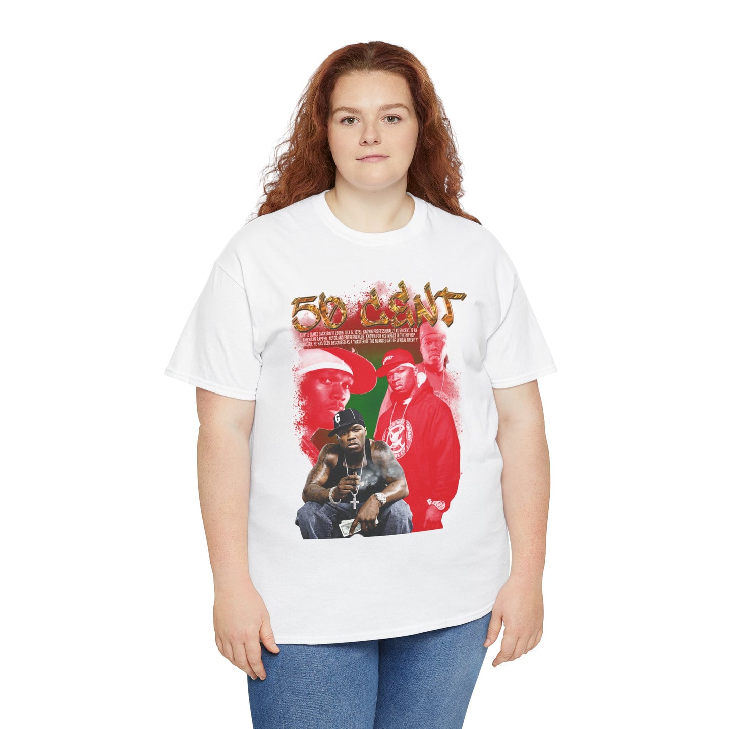 DATNEWDRIP 50 Cent Half Dollar Graphic Hip Hop T-Shirt
