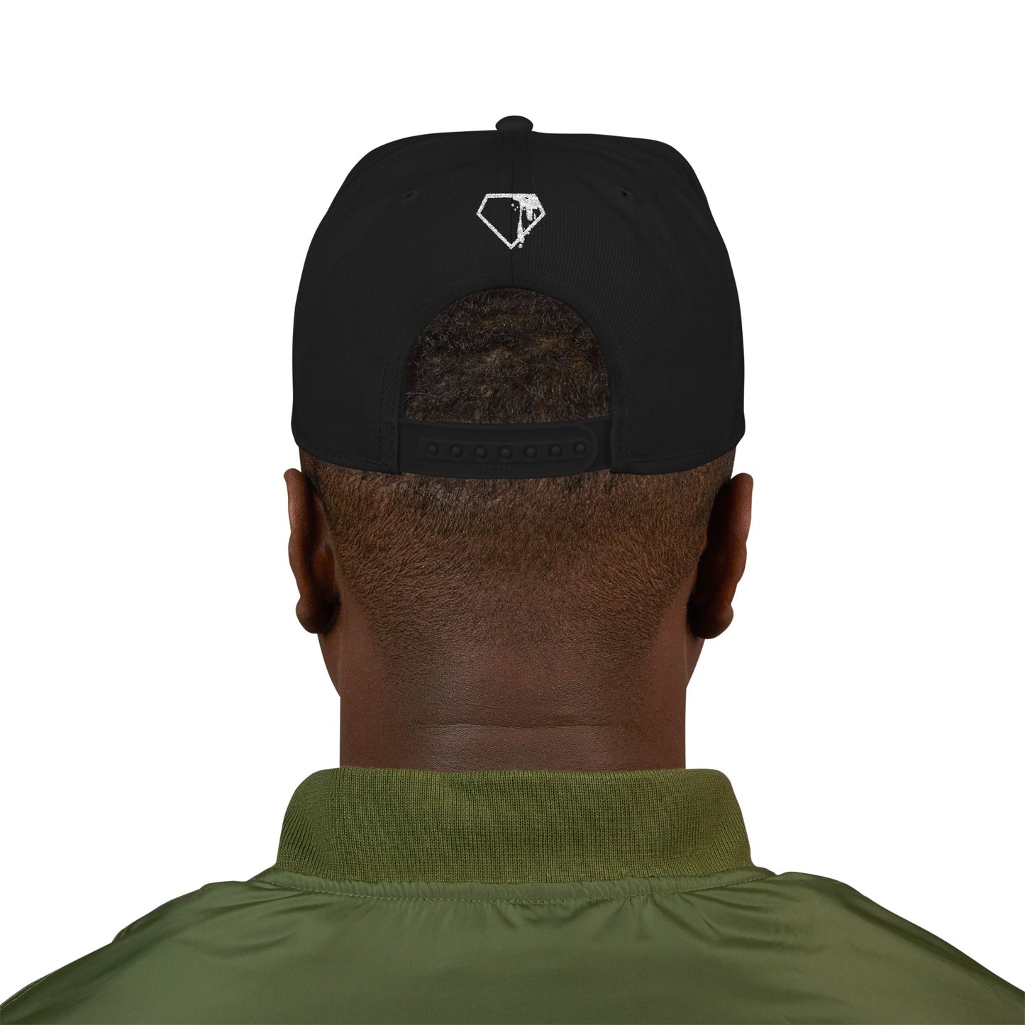 DATNEWDRIP Embroidered Snapback White Bar