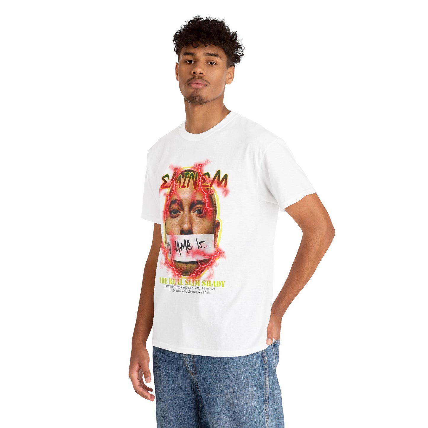 DATNEWDRIP Slim Shady Mouth Shut Graphic Hip Hop T-Shirt