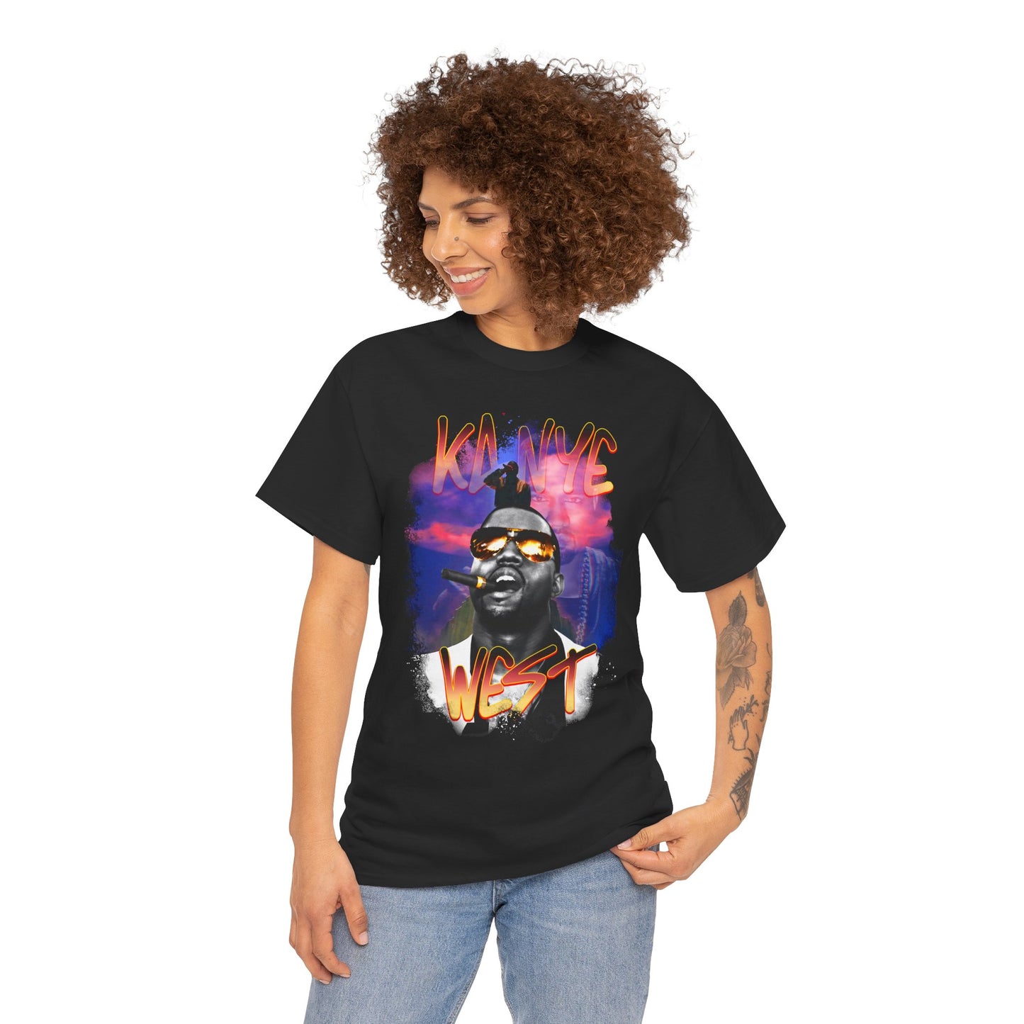 Kanye West Cigar Smokin' Graphic Hip Hop T-Shirt