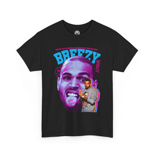 DATNEWDRIP Chris Brown Breezy Graphic Hip Hop T-Shirt