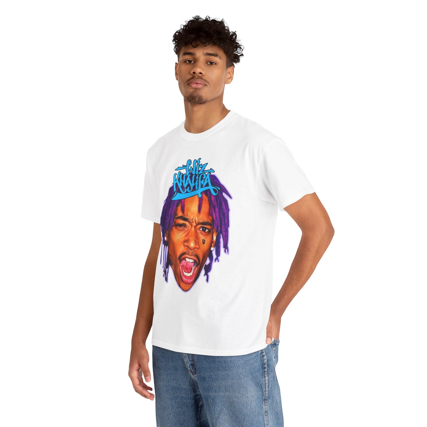 DATNEWDRIP Wiz Khalifa Big Head Graphic Hip Hop T-Shirt