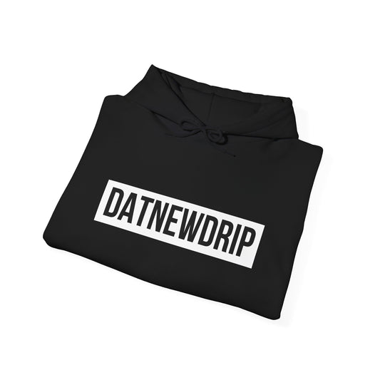 DATNEWDRIP Classic Streetwear Graphic Hoodie White Bar Logo