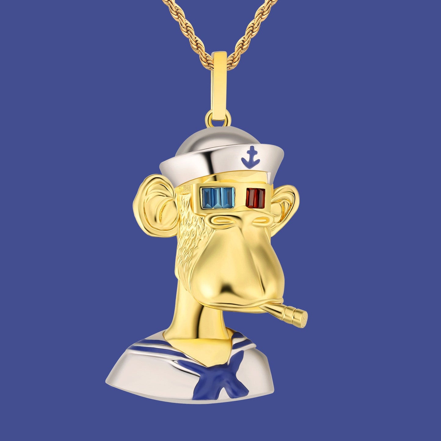 Hip Hop Pixel Punk Boring Monkey Pendant - DATNEWDRIP
