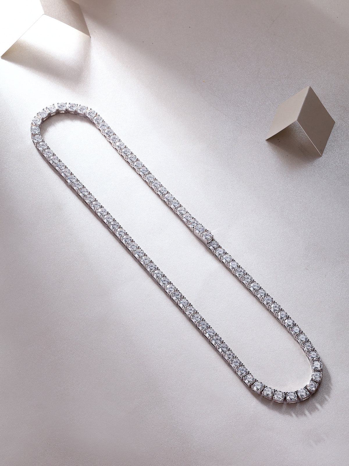 Endless Stream Of Stars 0.5ct Moissanite Diamond S925 Silver Certified Tennis Chain Necklace Luxury Fashion