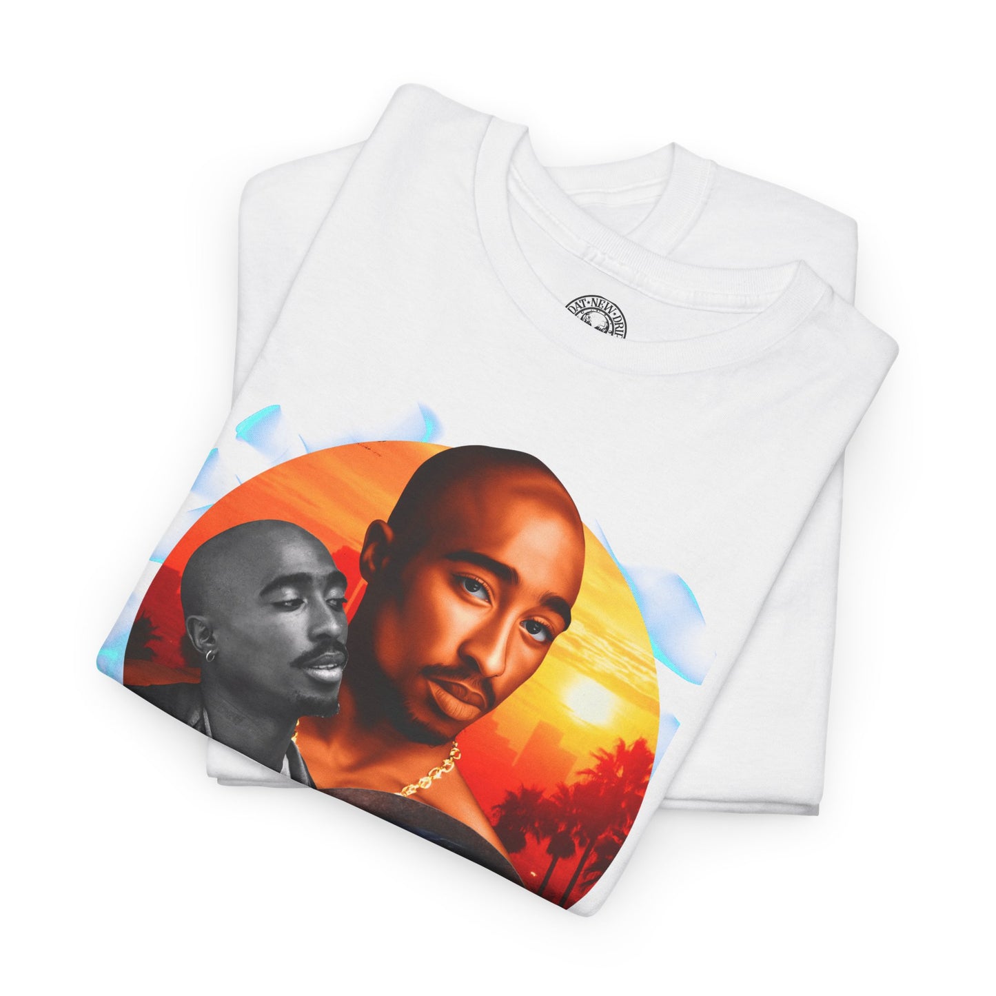 DATNEWDRIP 2pac Sunset Graphic Hip Hop T-Shirt