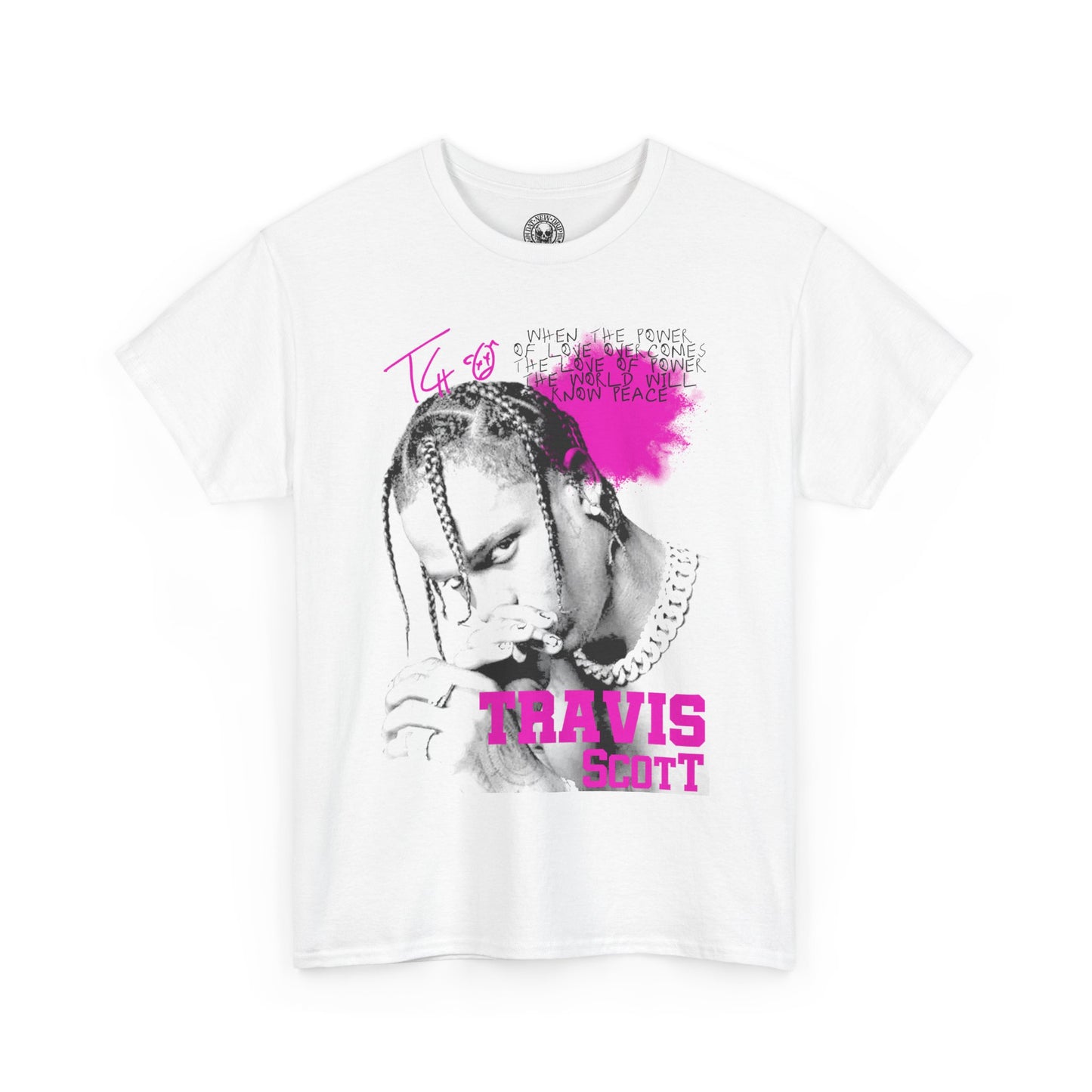 Travis Scott Power Of Love Graphic Hip Hop T-Shirt