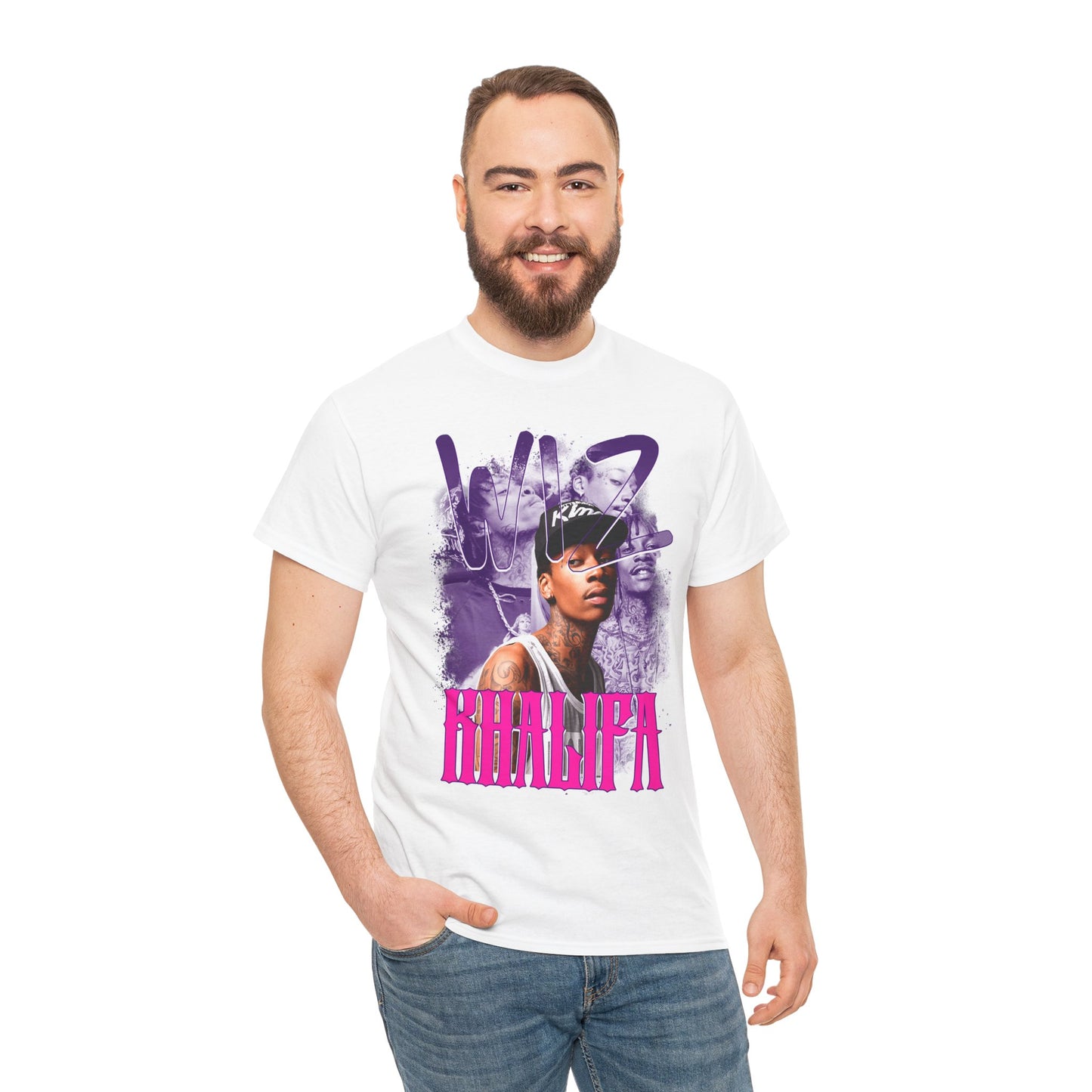 DATNEWDRIP Wiz Khalifa Soft Flex Graphic Hip Hop T-Shirt