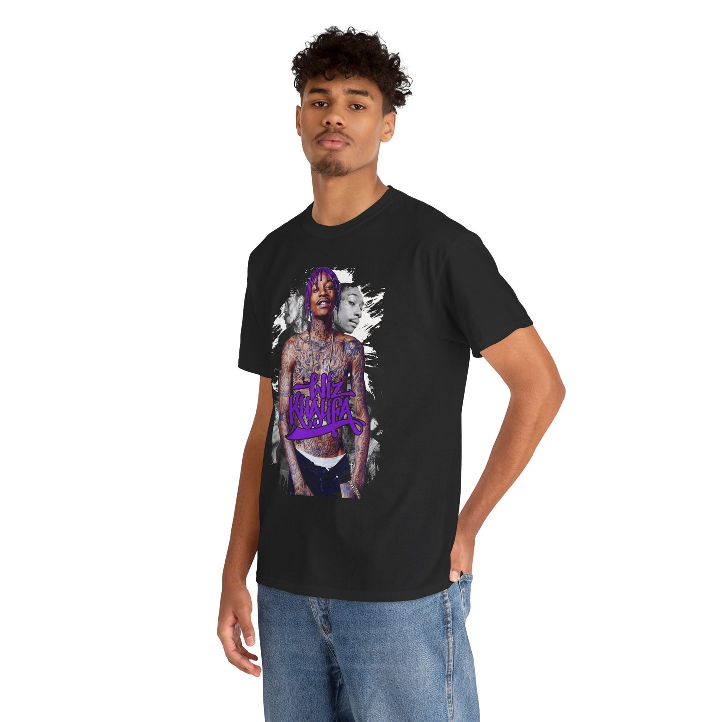 DATNEWDRIP Wiz Khalifa Stand Up Graphic Hip Hop T-Shirt