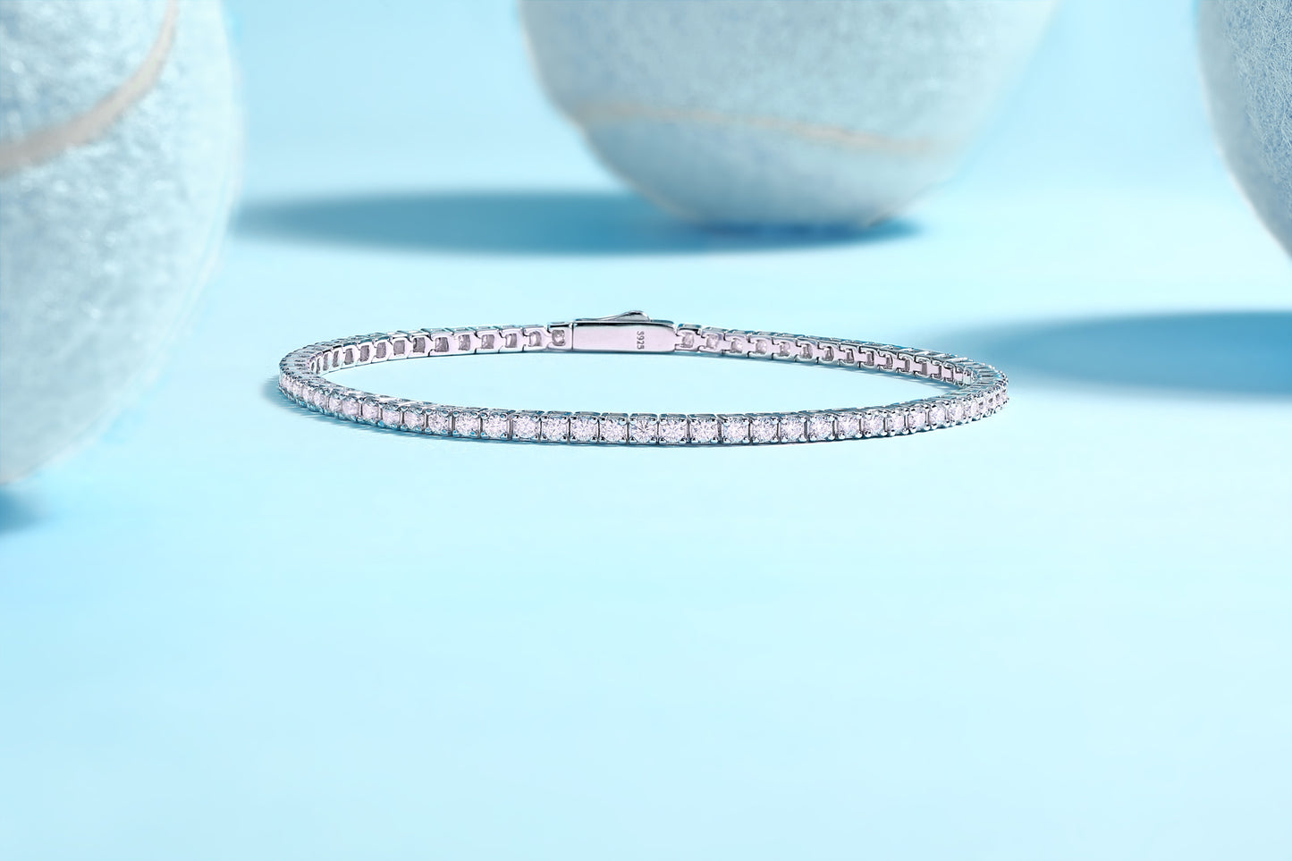 Moissanite Diamond S925 Silver Tennis Chain Bracelet