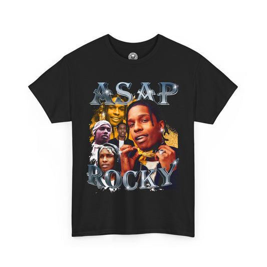 DATNEWDRIP ASAP Rocky Collar Poppin' Graphic Hip Hop T-Shirt
