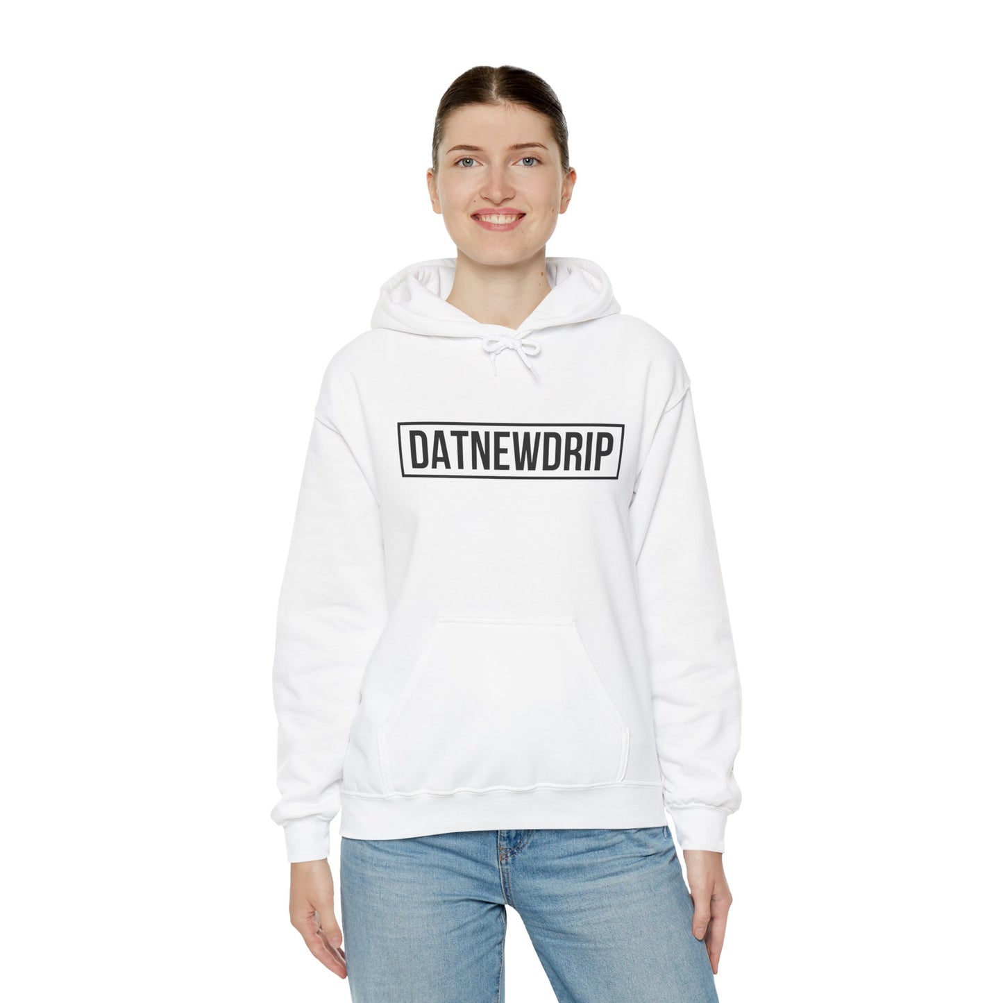 DATNEWDRIP Classic Streetwear Graphic Hoodie Black Label Logo