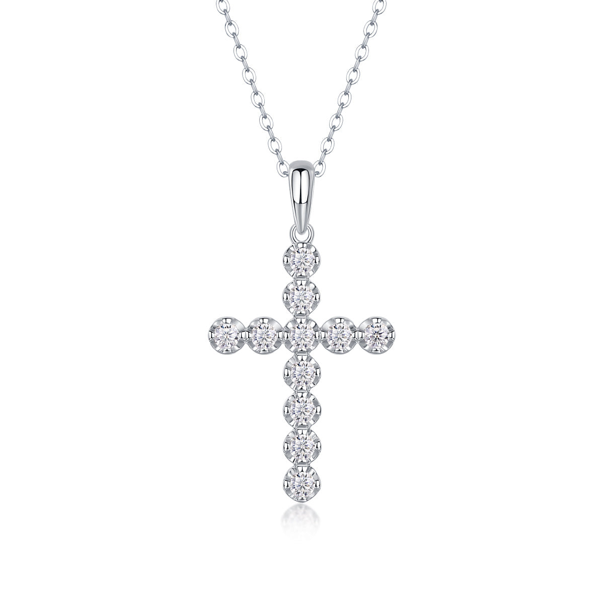 Moissanite Diamond Cross Pendant