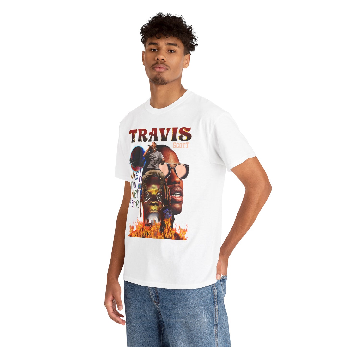 Travis Scott Wish You Were Here Graphic Hip Hop T-Shirt