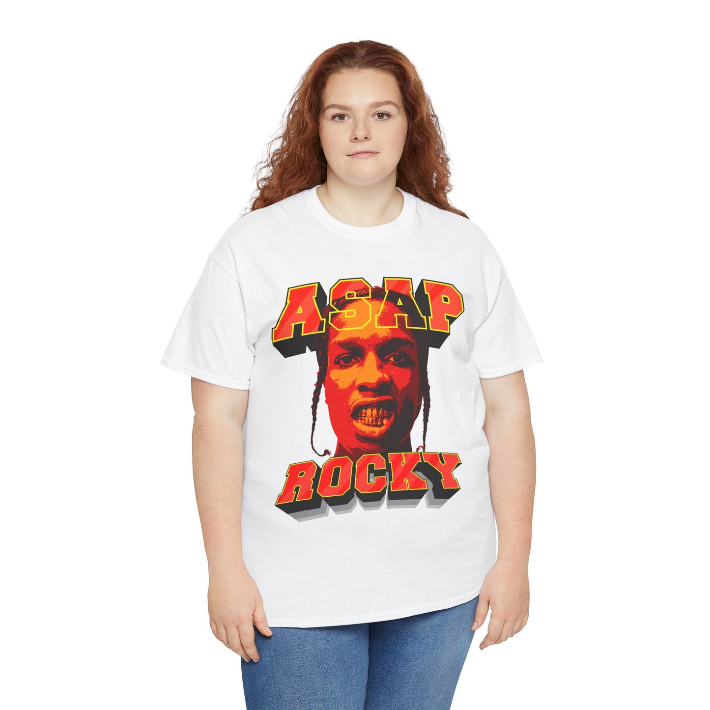 DATNEWDRIP ASAP Rocky Mean Muggin' Graphic Hip Hop T-Shirt