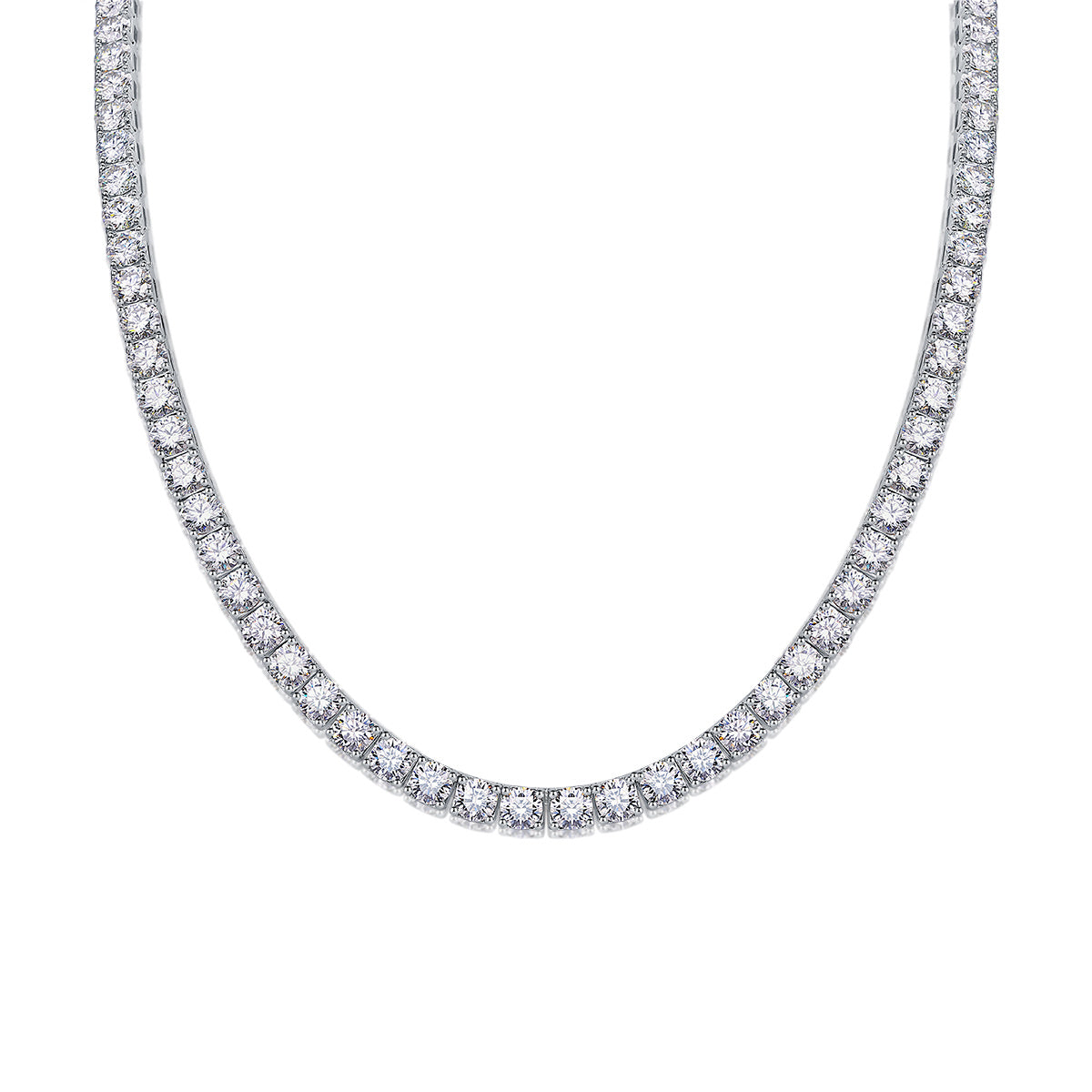 Endless Stream Of Stars 0.5ct Moissanite Diamond S925 Silver Certified Tennis Chain Necklace Luxury Fashion