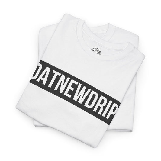 DATNEWDRIP Classic Streetwear Graphic Tee Black Bar Logo