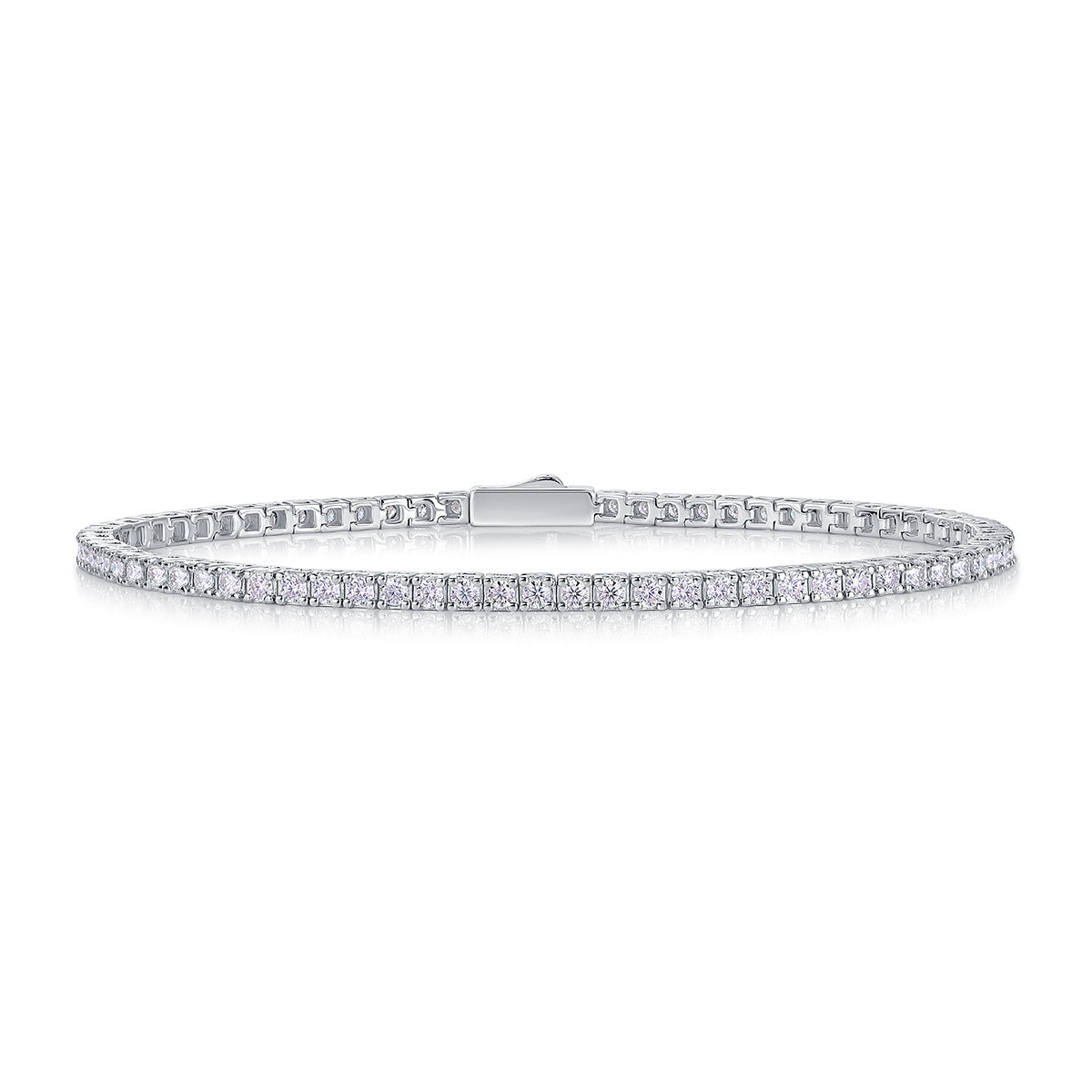 Moissanite Diamond S925 Silver Tennis Chain Bracelet
