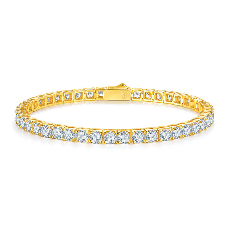 Moissanite Diamond S925 Silver Tennis Bracelet Unique Luxury Fashion