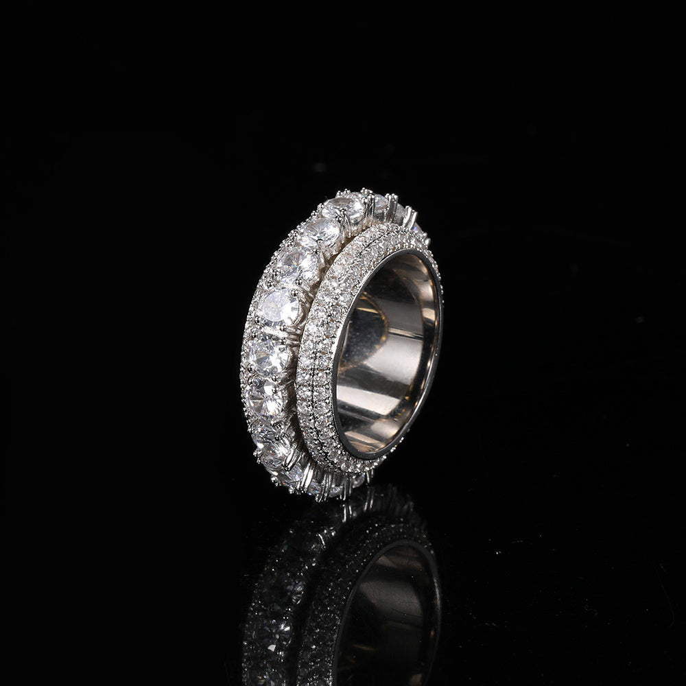 Iced Out Five Row Ring - DATNEWDRIP
